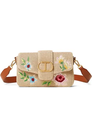 Twin-Set Schoudertas met geborduurde bloemen