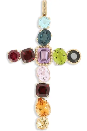 Dolce & Gabbana 18kt geelgouden Rainbow hanger met stenen