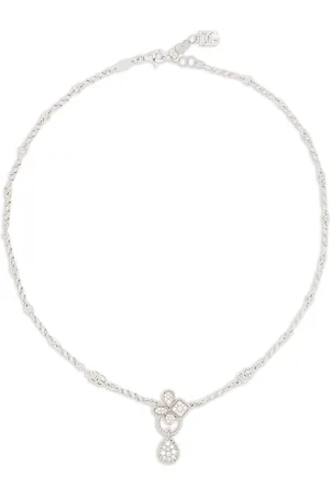 Dolce & Gabbana 18kt witgouden Easy halsketting met diamant