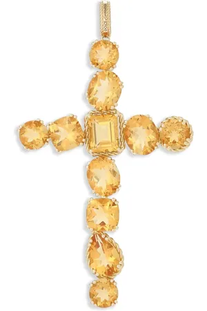 Dolce & Gabbana 18kt geelgouden Anna hanger met citrien