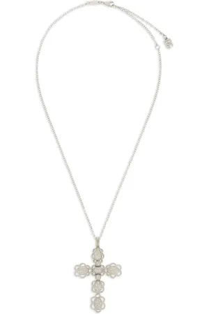 Dolce & Gabbana 18kt witgouden Easy halsketting met diamanten hanger