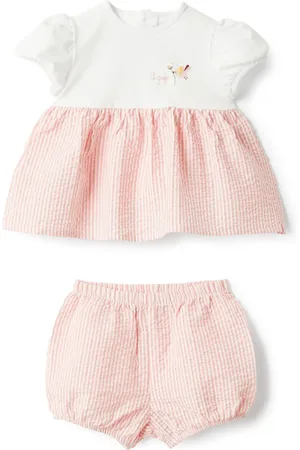 Il gufo Gestreepte top en shorts