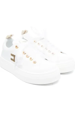 Elisabetta Franchi Sneakers met kristallen logo