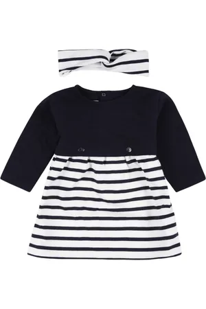 Petit Bateau Gebreide jurk met lange mouwen