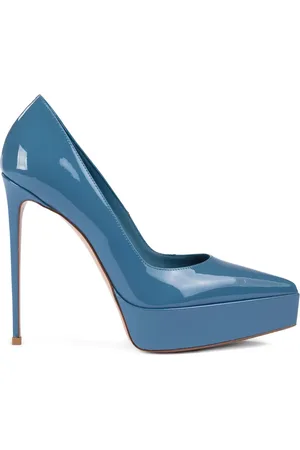 LE SILLA Uma lakleren pumps met plateauzool