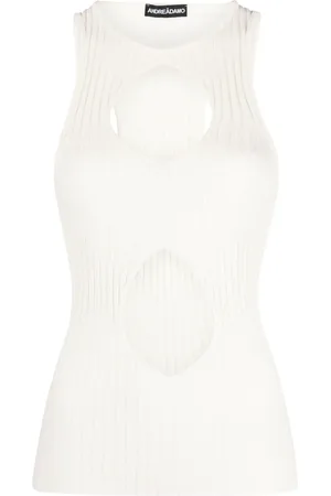 ANDREADAMO Ribgebreide top