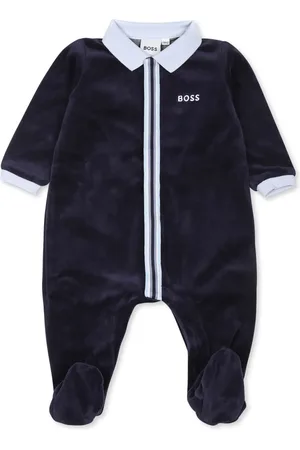 HUGO BOSS Gestreepte romper met geborduurd logo