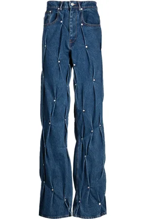 Kusikohc Straight jeans met ringlets