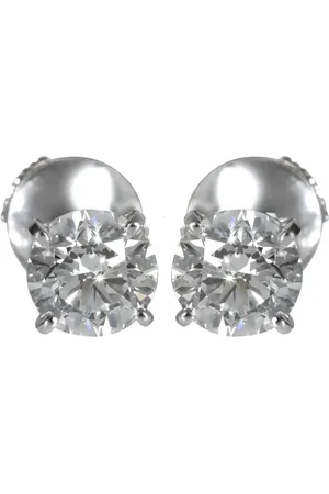 Cartier 18kt witgouden stud oorbellen met diamant