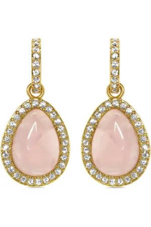 Oscar de la Renta Cabochon oorbellen met kwarts