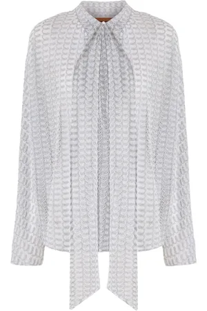 Missoni Lamé blouse met sjerpkraag