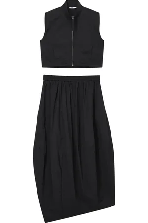 B+AB Asymmetrische top en rok met rits