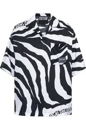 VERSACE Overhemd met zebraprint en korte mouwen