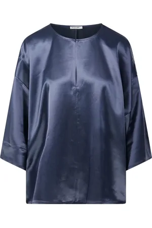 By Malene Birger Cicie oversized top met satijnen effect