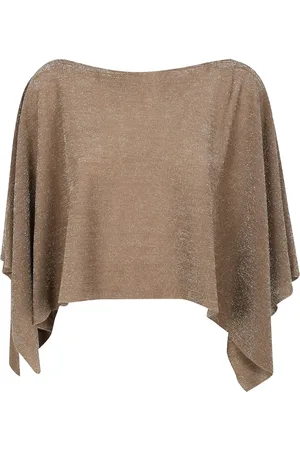D.EXTERIOR Gebreide gedrapeerde lurex top