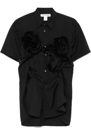 Comme des Garçons Overhemd met bloemenapplicatie