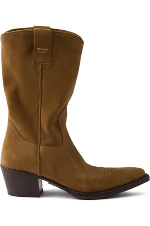 Prada Suède enkellaarzen met Western