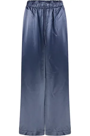 By Malene Birger Clorella satijnen broek met wijde pijpen