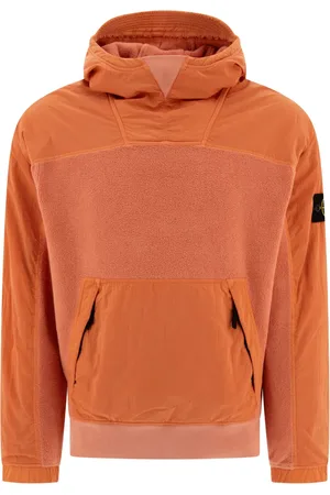 Stone Island Sweater met capuchon en fleece vlak