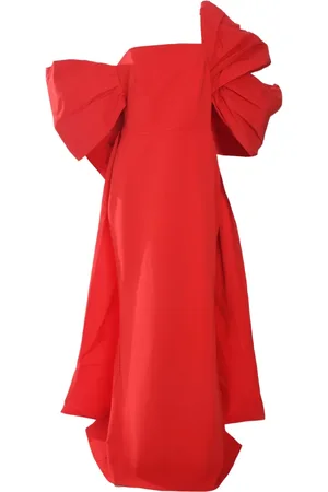 Marchesa Notte Gedrapeerde taffeta jurk