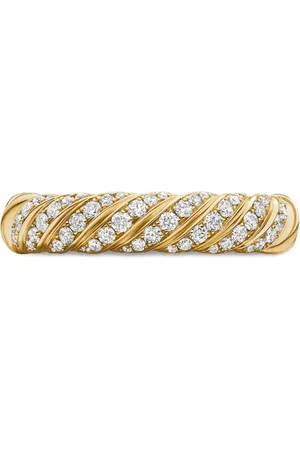 David Yurman 18kt geelgouden ring met diamant (4,6mm)