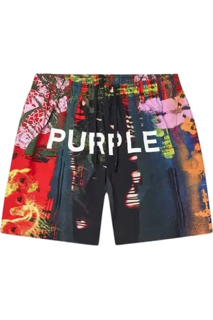 Purple Brand Bermuda shorts met logoprint