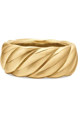David Yurman 18kt geelgouden Sculpted Cable ring (9 mm)