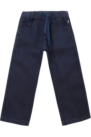 Il gufo Linnen broek met trekkoordtaille
