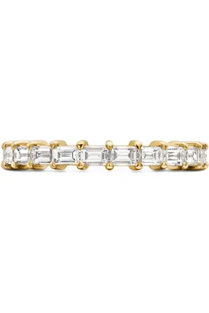 David Yurman 18kt geelgouden DY Eden Partway ring met diamant (2 mm)
