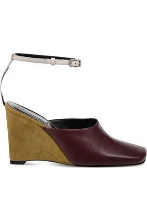 Ami 85 mm leren pumps met sleehak