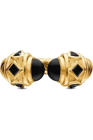 David Yurman 18kt geelgouden Renaissance ring met onyx (6,5mm)