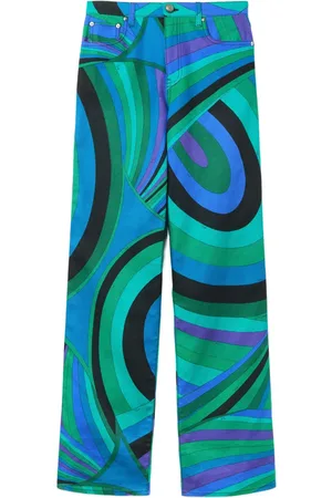 Puccini Broek met wijde pijpen en patroon