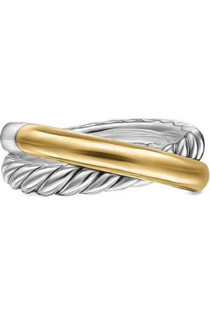 David Yurman 14kt geelgouden Crossover Two Row ring (7.5 mm)
