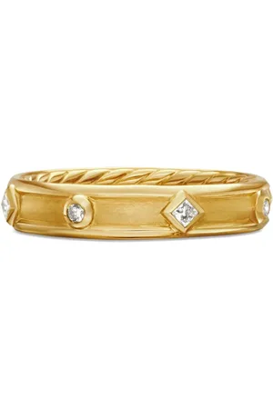 David Yurman 18kt geelgouden Modern Renaissance ring met diamant (4mm)