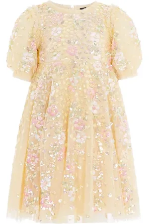 Needle & Thread Jurk met ruches en kant