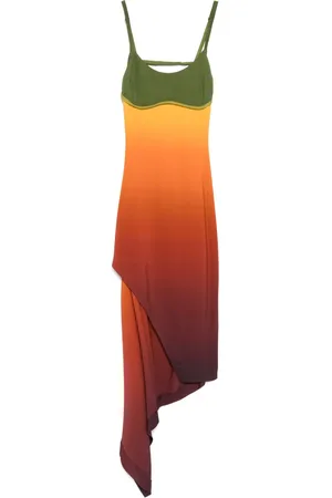 MONSE Ombré jersey jurk met uitgesneden rug