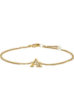 David Yurman 18kt geelgouden Petite Pavé Initial armband met diamant