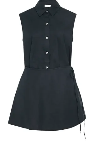 ROSETTA GETTY Asymmetrische blouse zonder mouwen