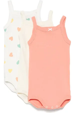 Petit Bateau Drie katoenen rompers