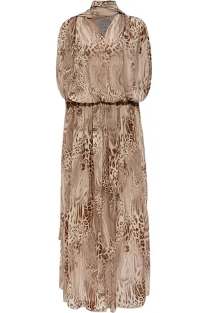 BLUMARINE Chiffon jurk met print