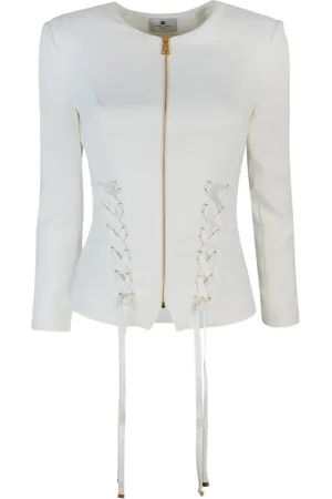 Elisabetta Franchi Getailleerd jack met gekruiste bandjes