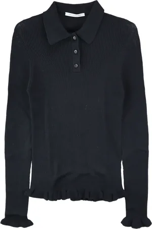Cecilie Bahnsen Geribbelde polotop met ruches