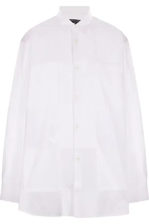 Comme des Garçons Overhemd met mesh vlakken