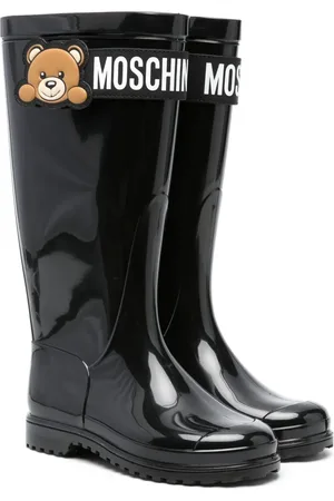 Moschino Regenlaarzen met logopatch