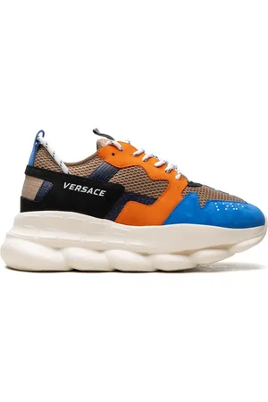 VERSACE Chain Reaction " /Black/Blue/Orange" sneakers