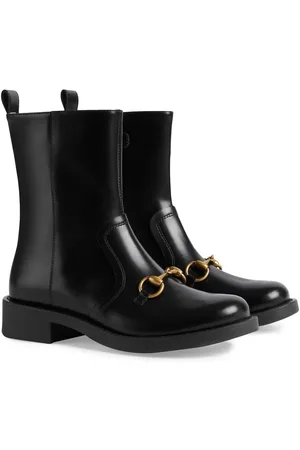 Gucci Enkellaarzen met horsebit detail