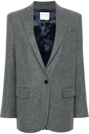FORTE FORTE Gemêleerde blazer met enkele rij knopen