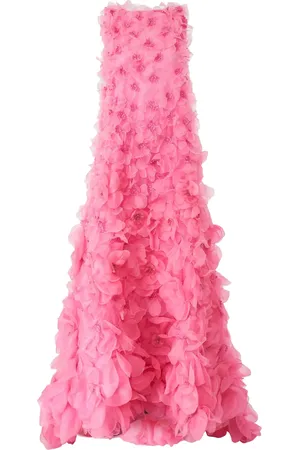 Carolina Herrera Avondjurk met bloemenapplicatie