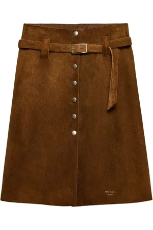 Prada Suède rok met knopen