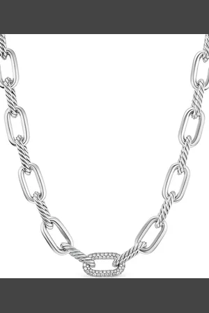 David Yurman Sterling zilveren DY Madison schakelhalsketting (11mm)
